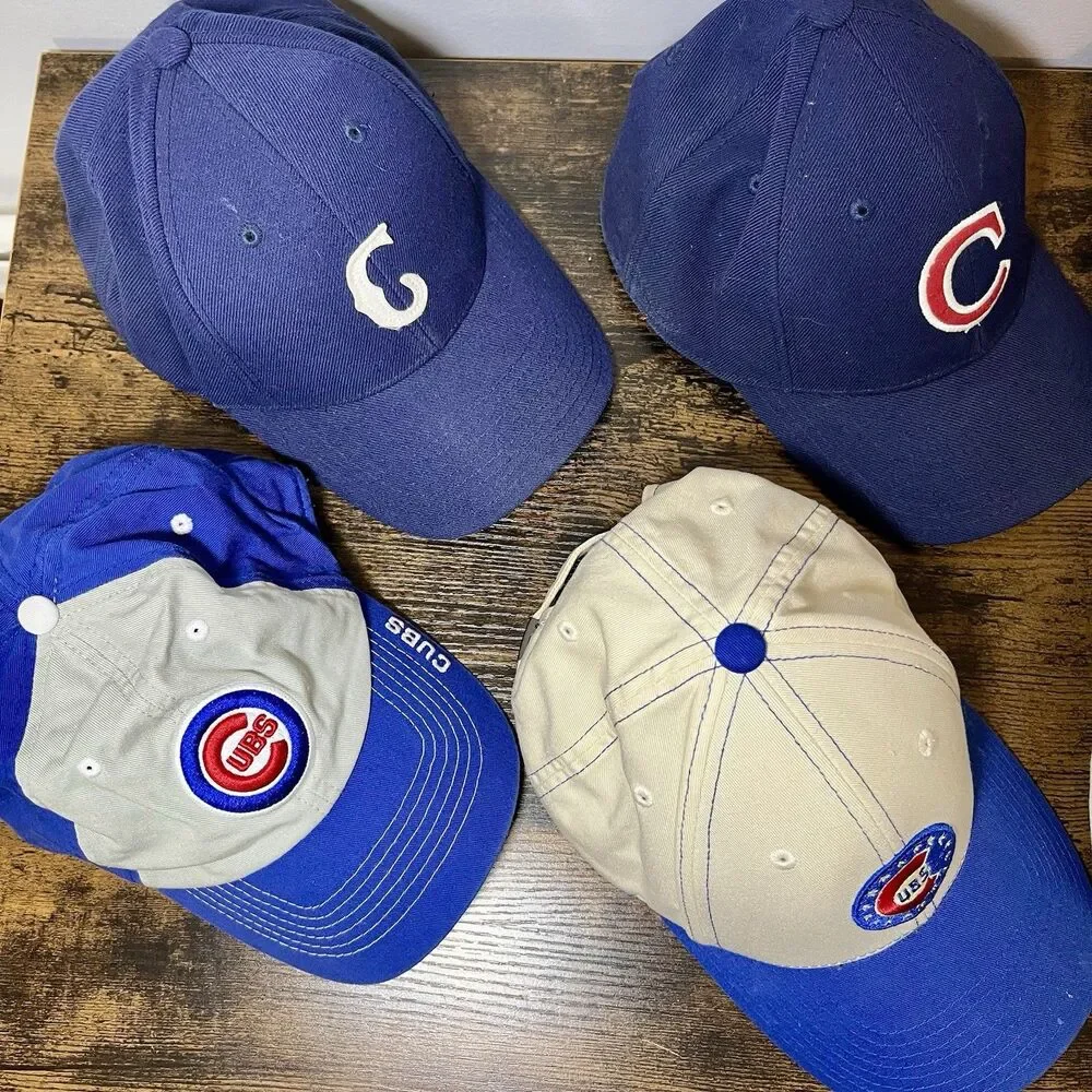 Chicago Cubs Hat Collection Lot of 6 Vintage Caps American Needle 7 1/8 MLB